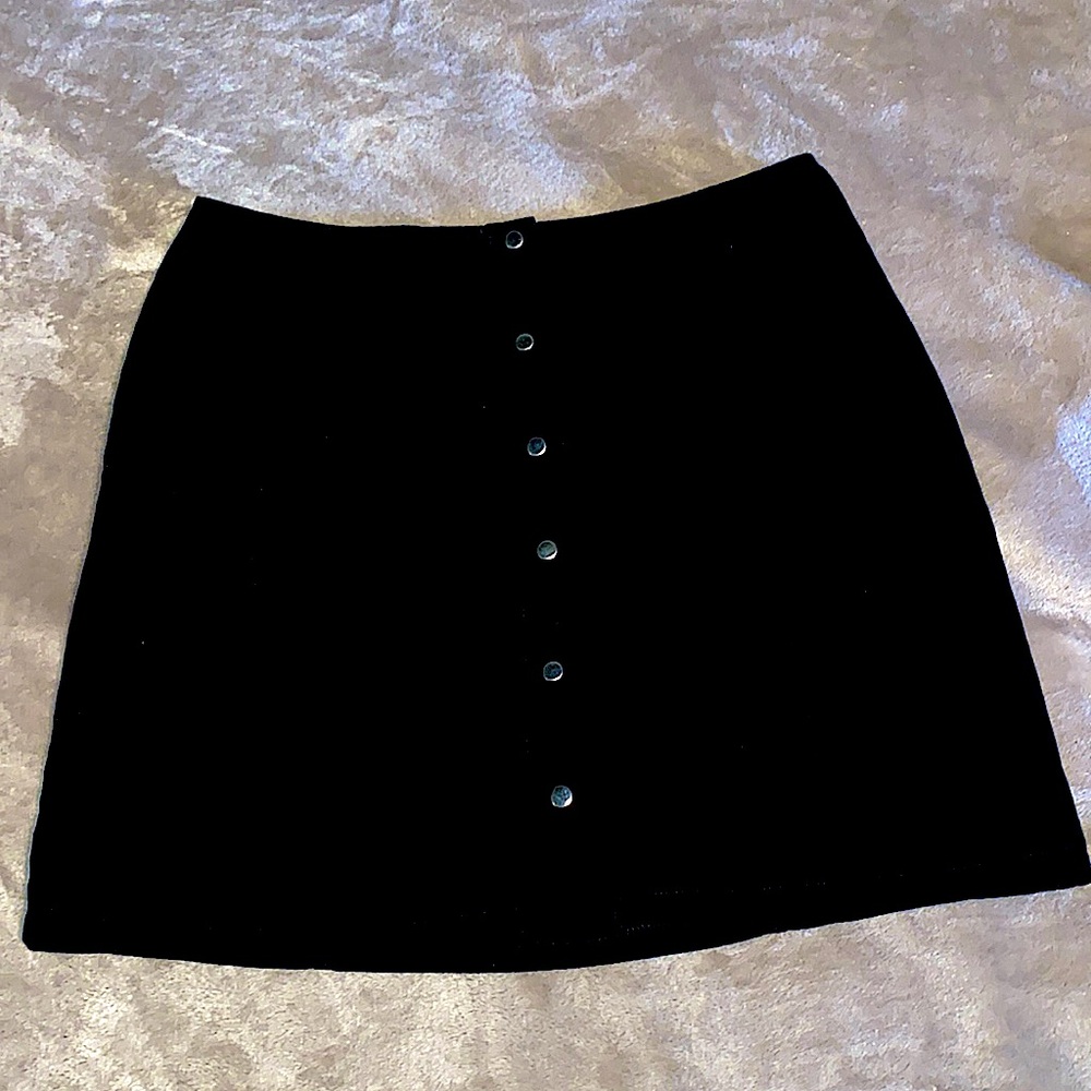 Black Suede Skirt